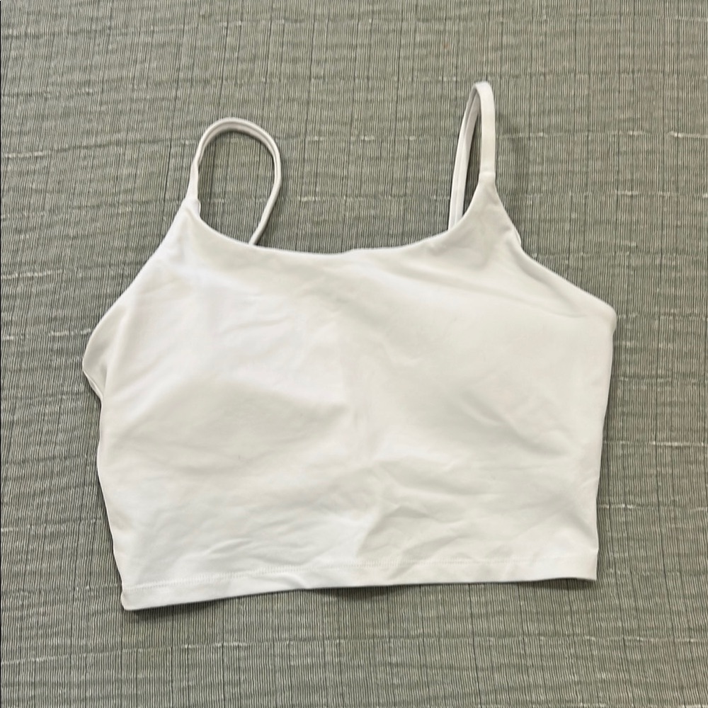 Pink Lily White Tank Top